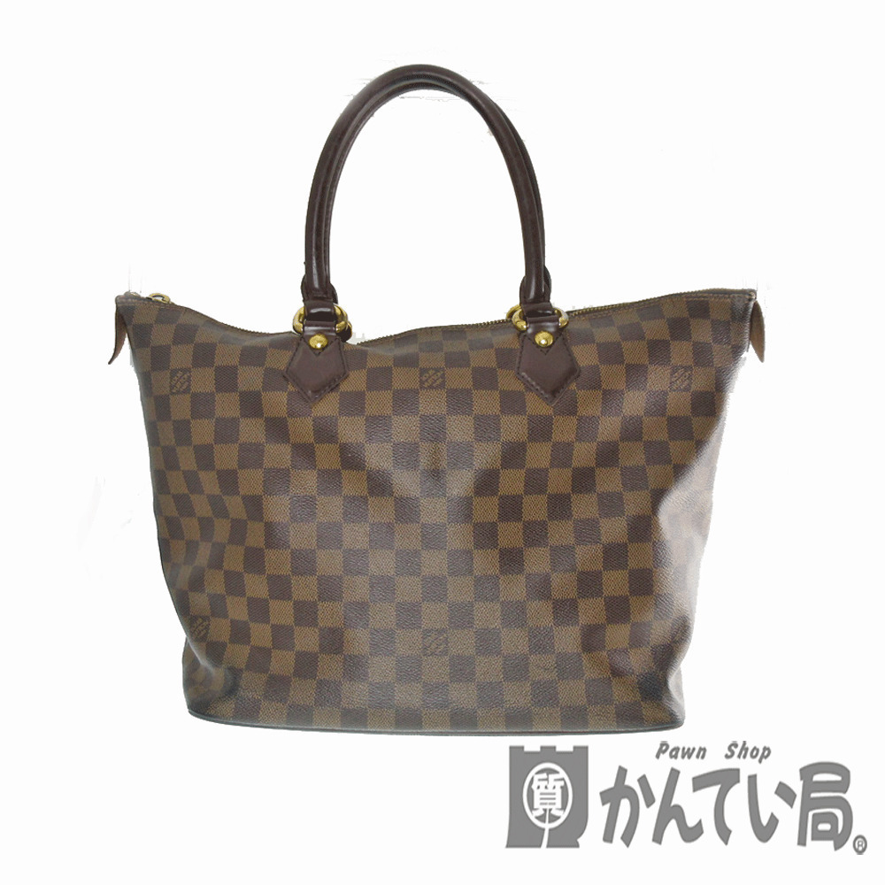 LOUIS VUITTON Saleya Damier Canvas Ebene Brown Tote Bag
